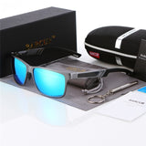 BARCUR Aluminum Polarized Sunglasses Men Polarized Sun Glasses Square Goggle Eyewear Gafas oculos de sol masculino