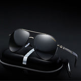 Men Vintage Alloy Polarized Sunglasses
