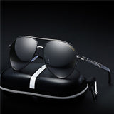 Men Vintage Alloy Polarized Sunglasses