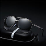 Men Vintage Alloy Polarized Sunglasses