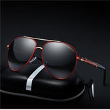Men Vintage Alloy Polarized Sunglasses