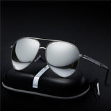 Men Vintage Alloy Polarized Sunglasses