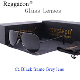 reggaeon Brand Designer luxury Glass lens sunglasses women 2019 High quality uv400 men beach box rays Pilot Sun glasses